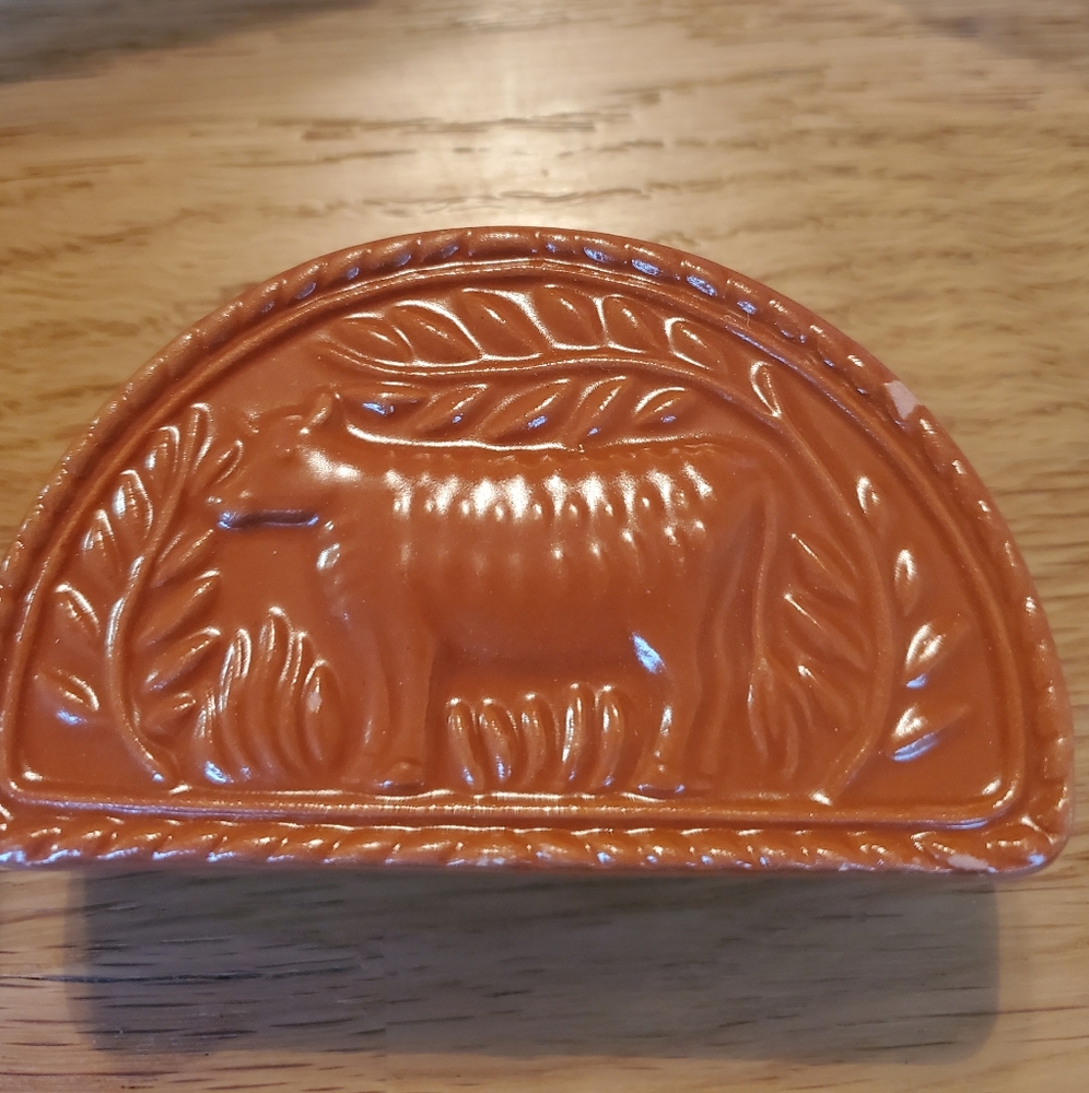 NEW Avon Terra Cotta Salt n Pepper Shakers Cow Rooster Weiss - Picture 5 of 11